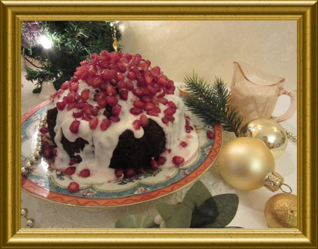 Traditioneller Christmas Pudding mit Brandysauce aus der Taraland Lehrküche